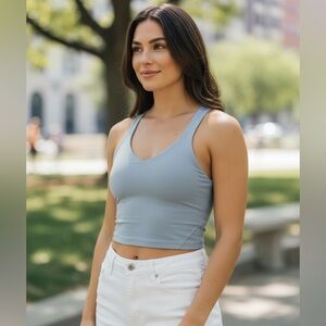 Lululemon Align Cropped Tank Top Light Blue Size 10